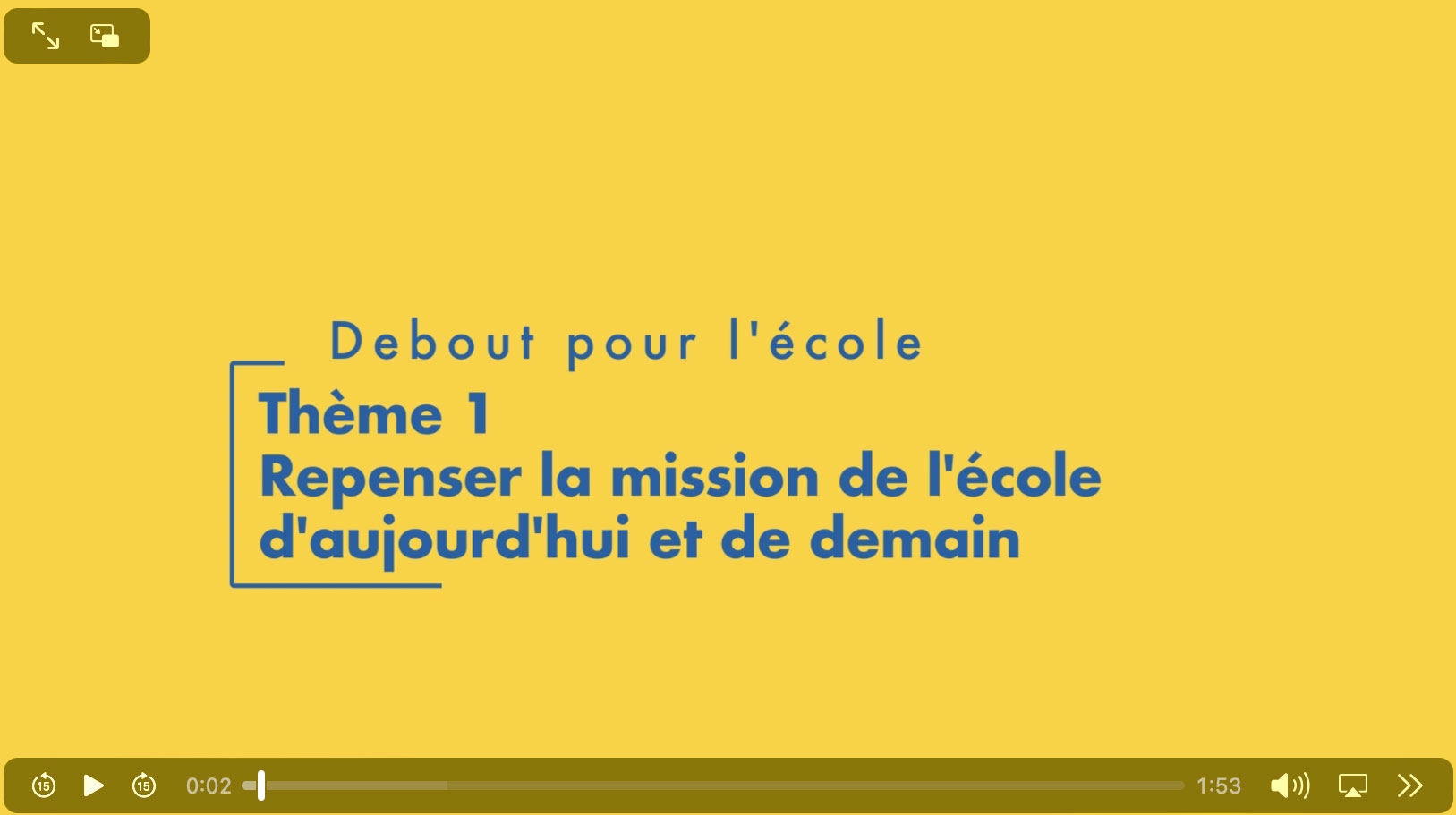 Visionnez ces courtes vidéos sur chacun des 5 thèmes des forums.